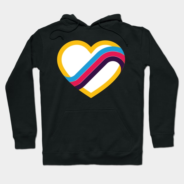 Polyamory Heart Symbol with Banner - New Colors! Hoodie by LaLunaWinters